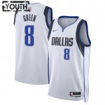 Maillot NBA Dallas Mavericks Josh Green 8 Nike 2022-23 Association Edition Blanc Swingman - Enfant